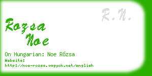 rozsa noe business card