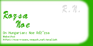 rozsa noe business card